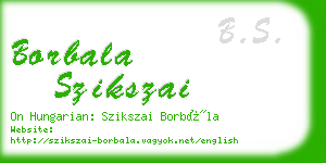 borbala szikszai business card